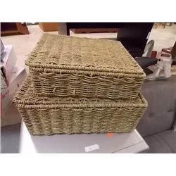 WICKER BASKET SET - 2 PC TTL