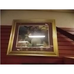 LARGE GOLD FRAMED PICTURE - STILL LIFE - FRUIT