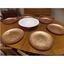 CHRISTMAS PLATE SET - 6PC