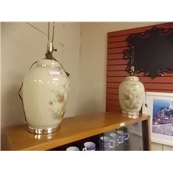 PAIR OF DESIGNER LAMPS - NO SHADES