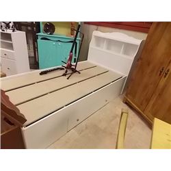 NEW WHITE CAPTAINS BED - MATTRESS NOT INCLUDED
