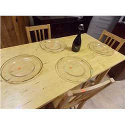 GLASS & GOLD TRIMMED PLATERS - 4 TTL