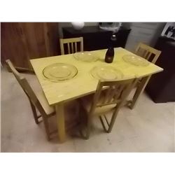 PINE TABLE & 4 CHAIRS
