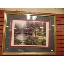 LIMITED EDITION THOMAS KINKADE LITHO - 1970'S - SERENITY GARDEN