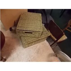 WICKER BASKET SET - 2 PC
