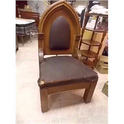OAK HALL CHAPEL CHAIR - GOTHIC REVIVAL - 45" TALL AT THE BACK - 25" WIDE