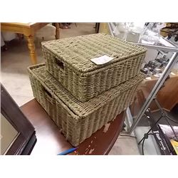 WICKER BASKET SET - 2 PC