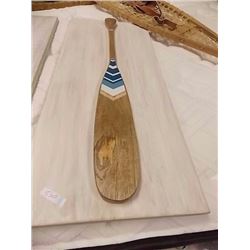 DECORATIVE HAND CRAFTED WOOD PADDLE ON PLAQUE