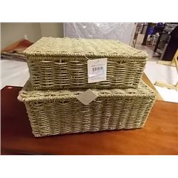 WICKER BASKET SET - 2 PC