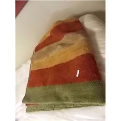 AREA CARPET - CONTEMPORARY STRIPED DESIGN - APPROX. 5 X 7'