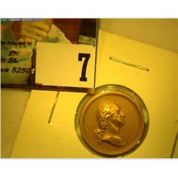 Civil War Era George Washington/Abraham Lincoln Bronze Medalet,19mm, rd, BU.