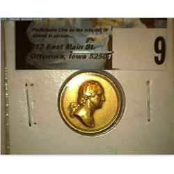 "Born 1732 Died 1799" George Washington Bronze Medalet,19mm, rd, BU.