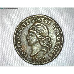 1863 Replica of a Confederate Cent, never released into circulation.