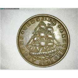 1841 "Webster Credit Current", "Millions For Defence Not One Cent For Tribute", Copper Hardtimes Tok