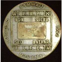 1922 "SYMWAO…MOKANA", "One Country One Flag One Language O-S-F-R Constitution of the United States 1
