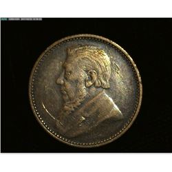 1897 South Africa Republic Silver Six Pence, VF.