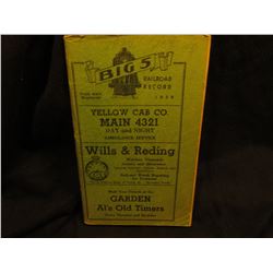 1939 Spokane, Washington "BIG 5 Railroad Record".