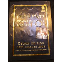 1999-2008 P & D Partial Set of Fifty States Commemorative Quarters in a Deluxe Edition Whitman folde