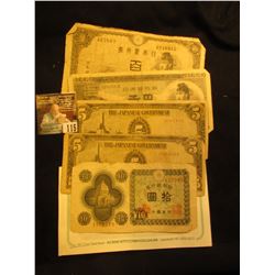 (5) Old Japanese Bank Notes.