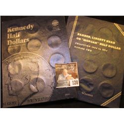 Empty Kennedy Half Dollar Folder for 1964-1985 & Barber…Half Dollar Book 1904-1915, Both empty.