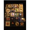 Image 1 : (19) Political Pin-backs and etc. in a plastic coin page.
