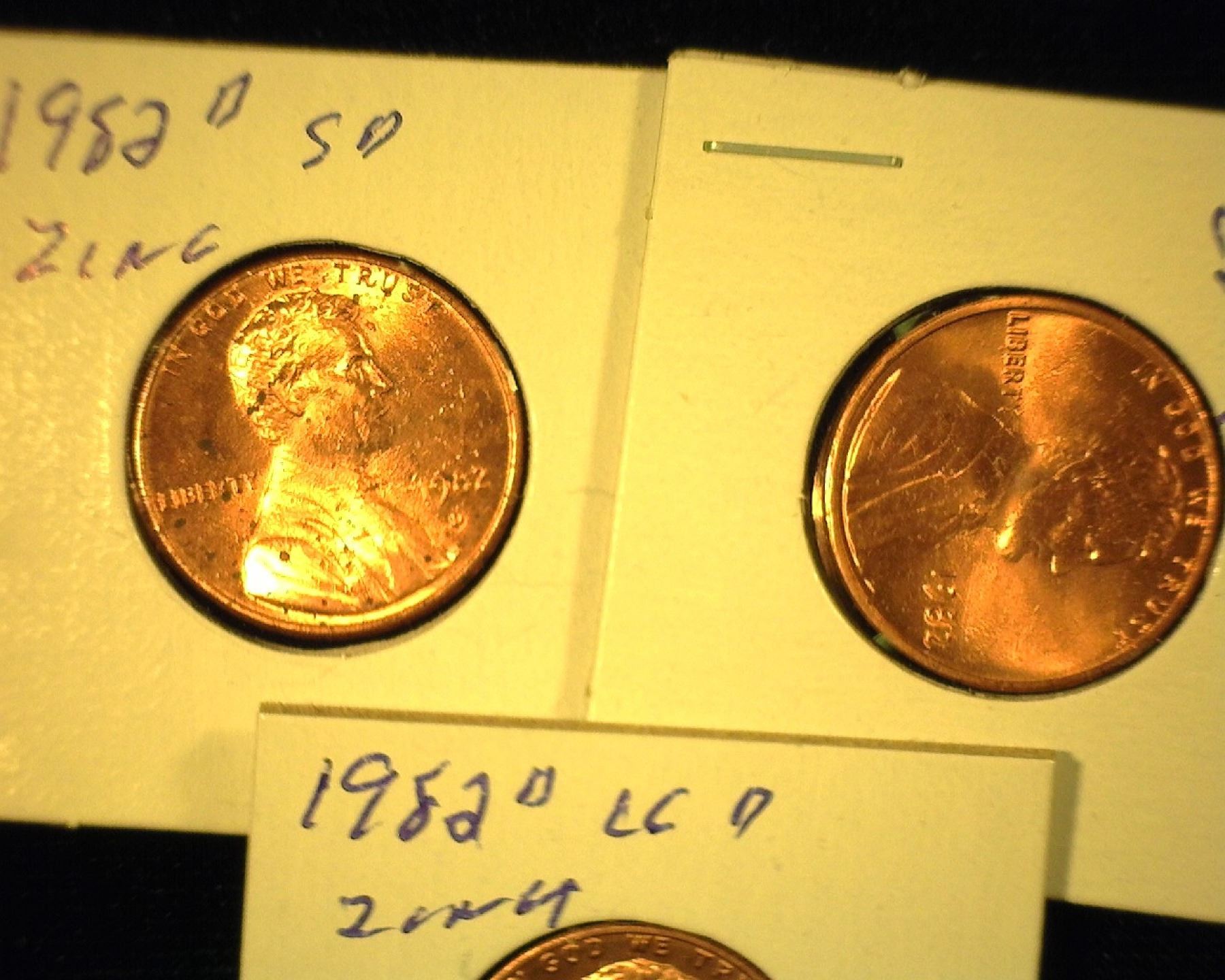 USA Small Cent Zinc 1982 D UNCIRCULATED Small Date