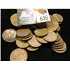 Image 2 : (50) Old U.S. Shell Case Copper WW II Wheat Cents.