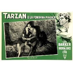  LOT OF 10 LOBBY CARDS FOR THE FILM TARZAN E LA FONTANA MAGICA