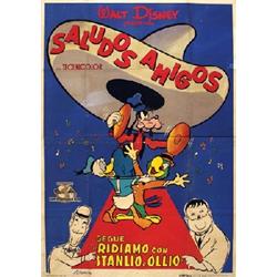  LOT OF 2 POSTERS FOR THE FILM  "SALUDOS AMIGOS"