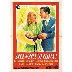  LOT OF 2 POSTERS FOR THE FILM "SILENZIO:SI GIRA!"