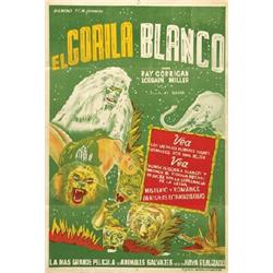 MOVIE POSTER SCIENCE FICTION AND HORROR -EL GORILA BLANCO