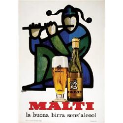  LOT DI 1 MANIFESTO "BIRRA MALTI" E 1 Tin ....
