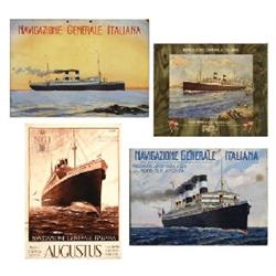 NAVIGAZIONE GENERALE ITALIANA - Lot of 4