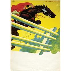  MANIFESTO "ANTE LITTERAM" PER CONCORSO IPPICO