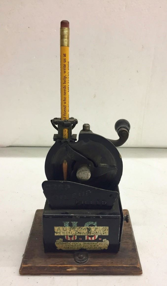 Marked US Automatic Pencil Sharpener Antique