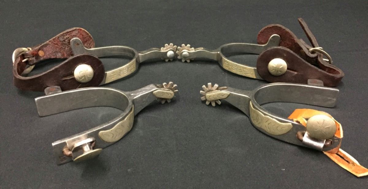 2 Pair of Vintage Crockett Spurs