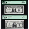 Image 1 : (2) Sequential 1957 $1 Silver Certificate Notes PCGS Gem New 66PPQ