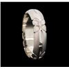 Image 4 : 14KT White Gold Men's Wedding Band