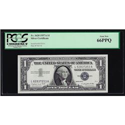 1957A $1 Silver Certificate Note PCGS Gem New 66PPQ