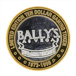 .999 Silver Ballys Las Vegas $10 Casino Gaming Token Limited Edition