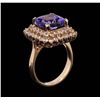 Image 4 : 14KT Rose Gold 7.37ct Tanzanite and Diamond Ring