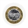 Image 1 : .999 Silver Four Queens Hotel and Casino Las Vegas $10 Casino Gaming Token Limit