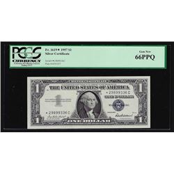 1957 $1 Silver Certificate STAR Note PCGS Gem New 66PPQ