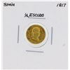 Image 1 : 1817 Ferdinand VII Spanish 1/2 Escudos Gold Coin
