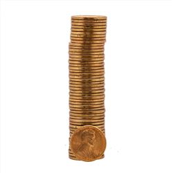 (50) 1949-D Brilliant Uncirculated Lincoln Wheat Penny Roll