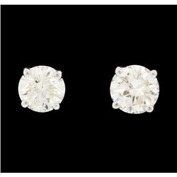 14KT White Gold 0.88ctw Diamond Earrings