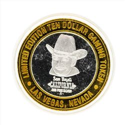 .999 Silver Sam Boyds California $10 Casino Gaming Token Limited Edition