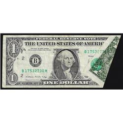 1985 $1 Federal Reserve Note ERROR Print on Foldover