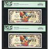 Image 1 : Set of (2) Consecutive 2008 $5 Mickey Mouse 80th Anniversary Notes