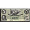 Image 1 : 1862 $5 The Manufactures Bank Georgia Obsolete Bank Note